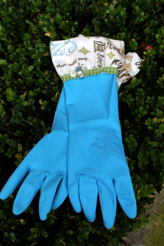 Blue Bling Designer Dishgloves