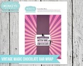 Vintage Magic Chocolate Candy Bar Favor Wrap - INSTANT DOWNLOAD Il_170x135
