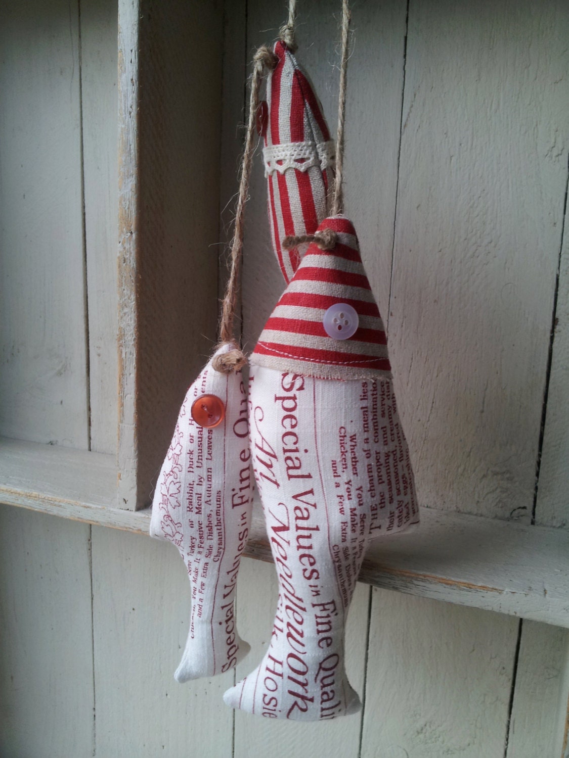 Linen fish decoration. 'The Homemakers'