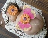 Baby Butterfly Wings Sweet Tropical Enchantment Wings And Headband Set From The Sweet Fairy Fancy Collection Newborn Photo Prop