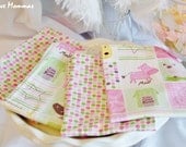 Designer Fabric Baby burp cloths - Farm animals