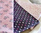 Designer Fabric Baby burp cloths - Flowers & Skulls