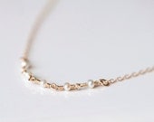 Tiny Freshwater Pearl delicate gold filled chain necklace - simple everyday jewelry. Dainty Necklace. June Birthstone jewelry gift for her