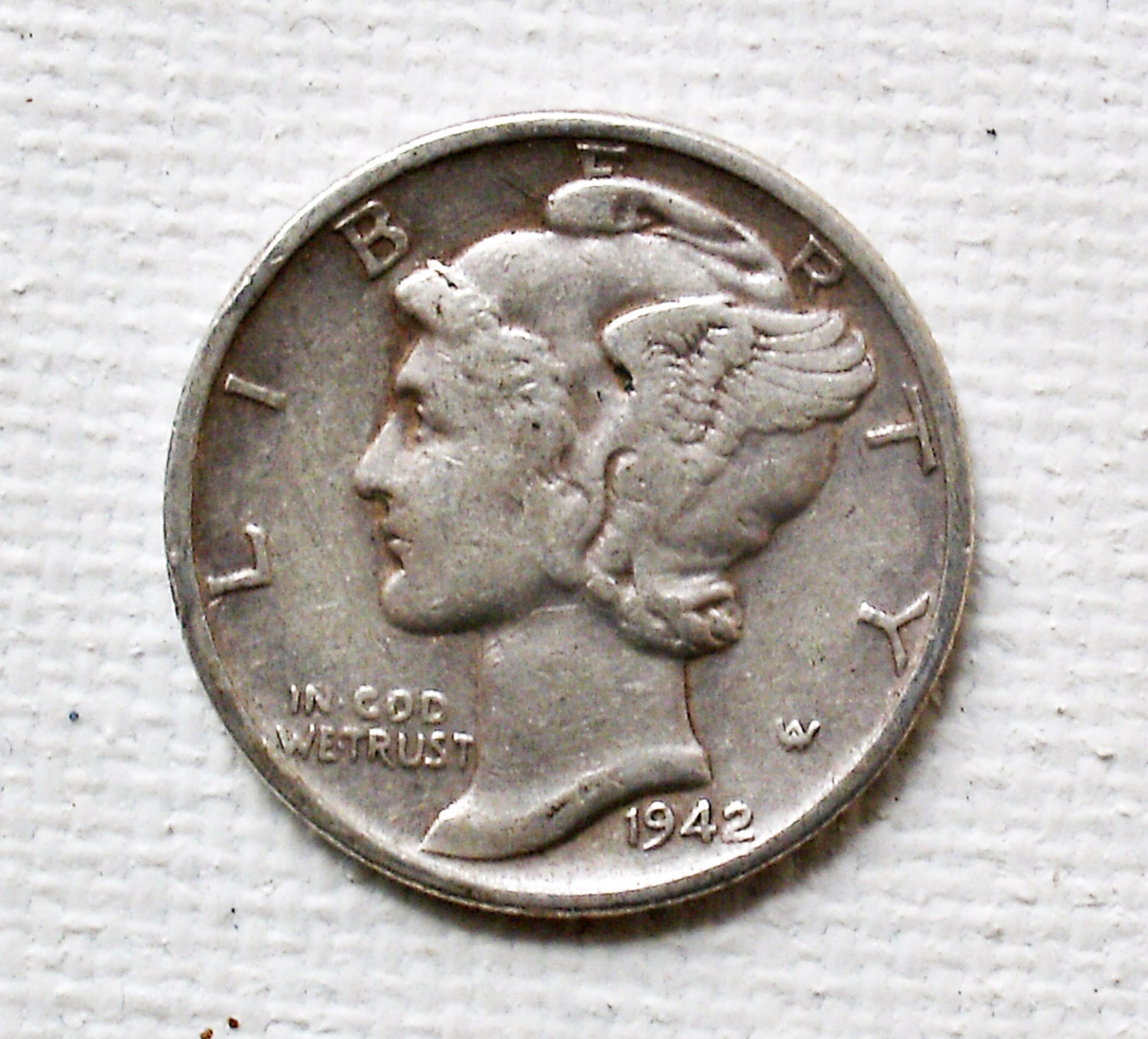 1942 Mercury Dime VF