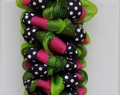 Metallic Lime Green Polka Dot Door/Wall Mesh Swag Wreath