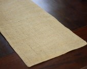 Burlap table runner- fully lined and reversible with muslin 8 x 12