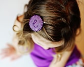 Girls Personalized Hair Clip, Girls Initial Hair Clip, Girls Felt Hair Clip, Girls Hair Accessory, Toddler Monogram Hair clips, Purple