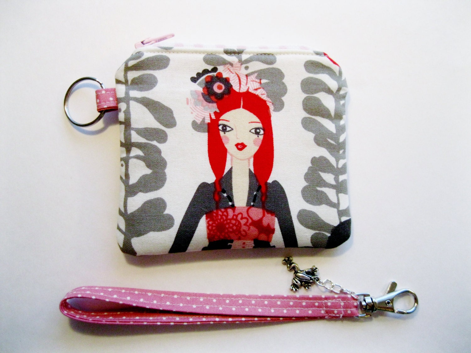 Girl w/ Red Braids Coin and Card Purse