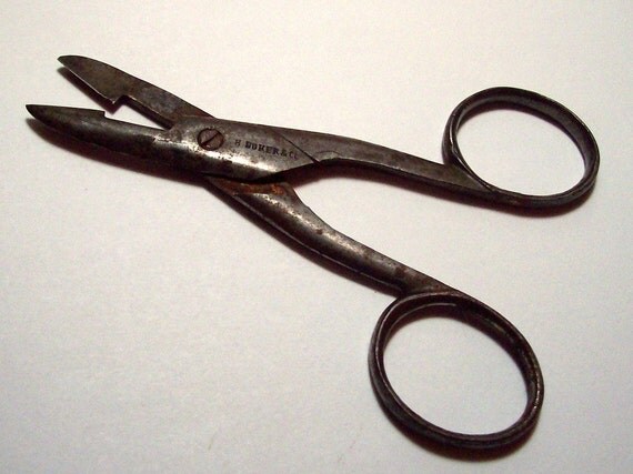 Vintage H. Boker & Co Button Hole Scissors by KraftysKupboard
