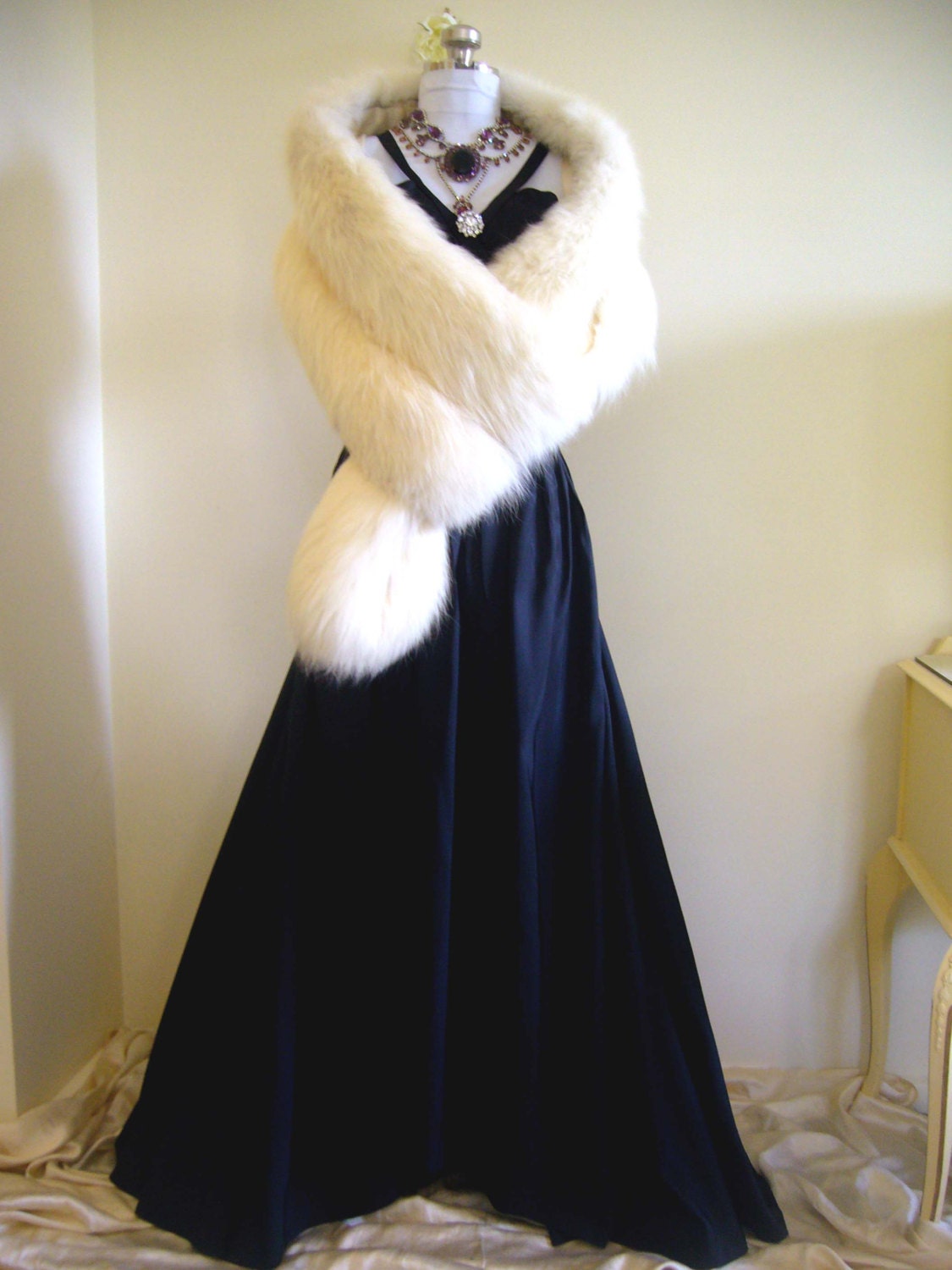 Classic 1950s BOMBSHELL COUTURE Red Carpet Glamour Silk Halter Ball Gown - Pinup 50s Designer Marilyn Monroe