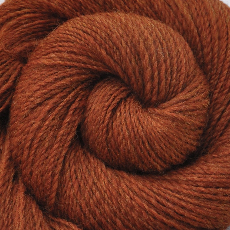 Handspun yarn - BROWNSTONE - Corriedale wool, DK weight. 230 yds.