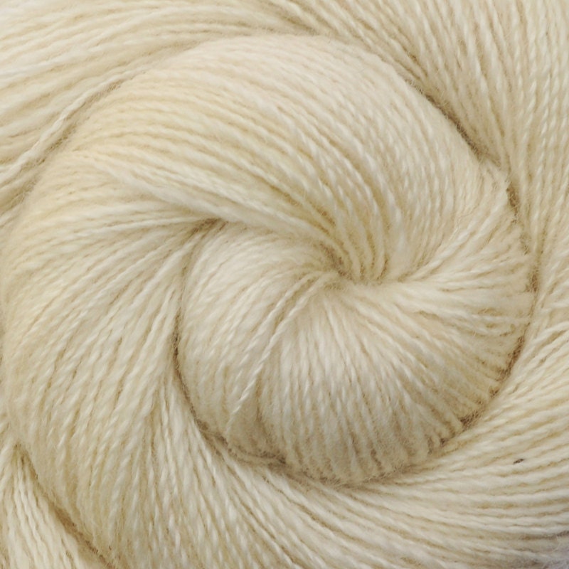 Handspun yarn - Romney Canterbury Prize natural color wool, DK weight, 300 yards