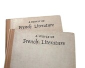 French Books Literature Vintage Hardback Cream - ElmPlace