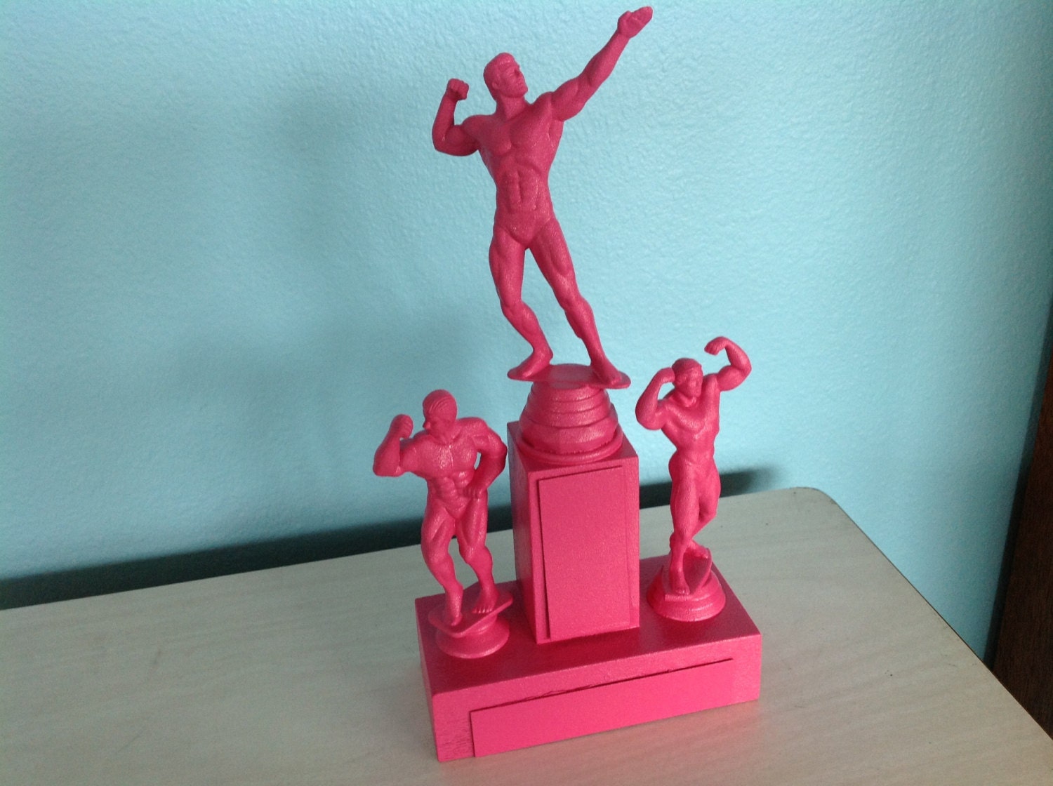 Hot Pink Body Builder Trophy