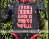 LIMITED EDITION Rock Me Mama Like a Wagon Wheel Onesie - Ready to Ship, Size 3mo & Size 6mo