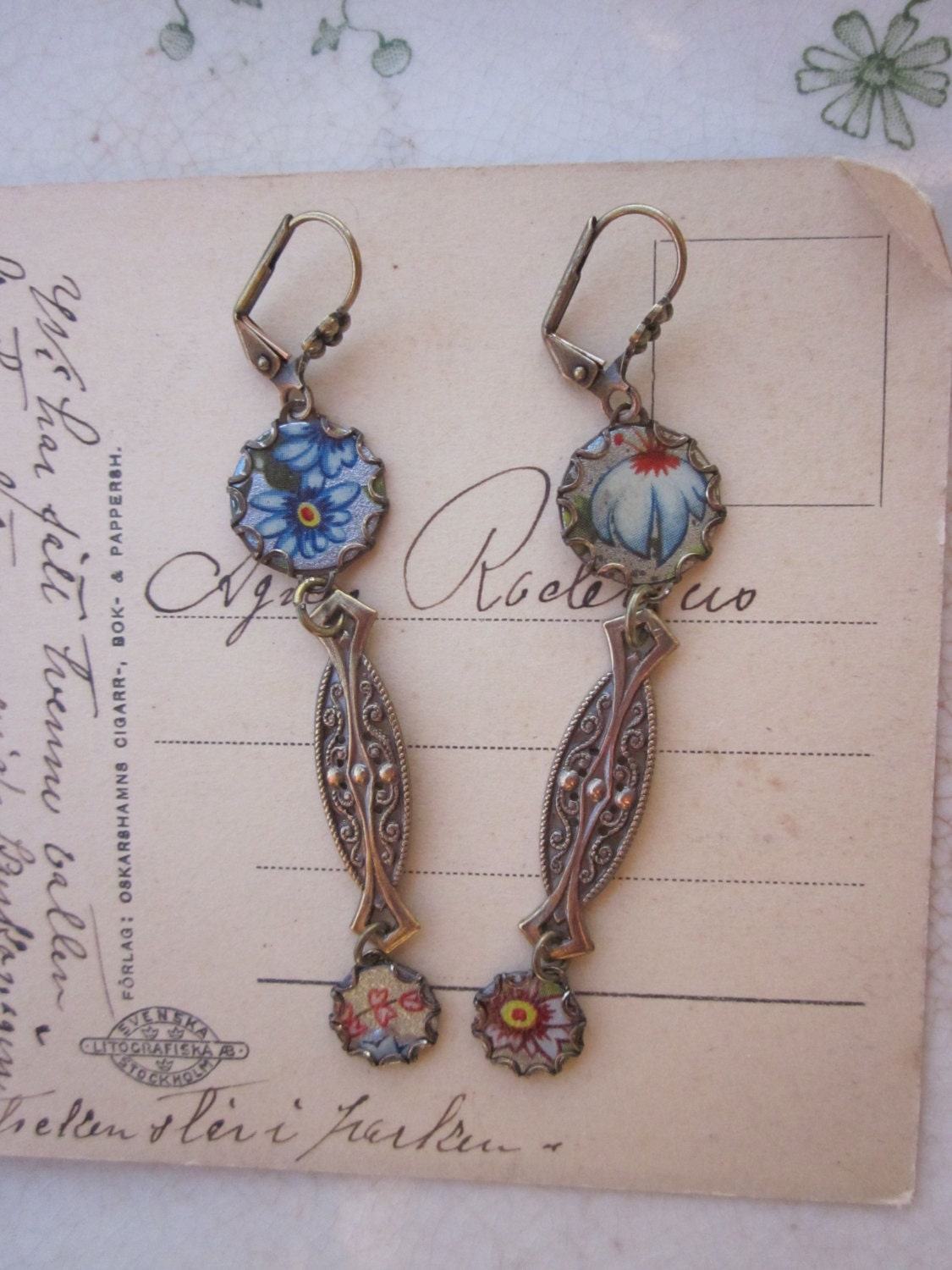 Tin Jewelry Earrings "Something Blue" Tin for the Ten Year Anniversary