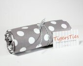 Grey Dots Crib Sheet - Fitted or Flat