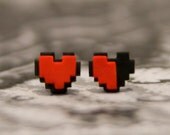 Zelda Heart 8-BIT Earrings