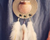 sea song.  an ocean inspired bohemian dreamcatcher necklace.