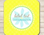 Add TEXT  - Food/Party Label Customization -  sarah O chic