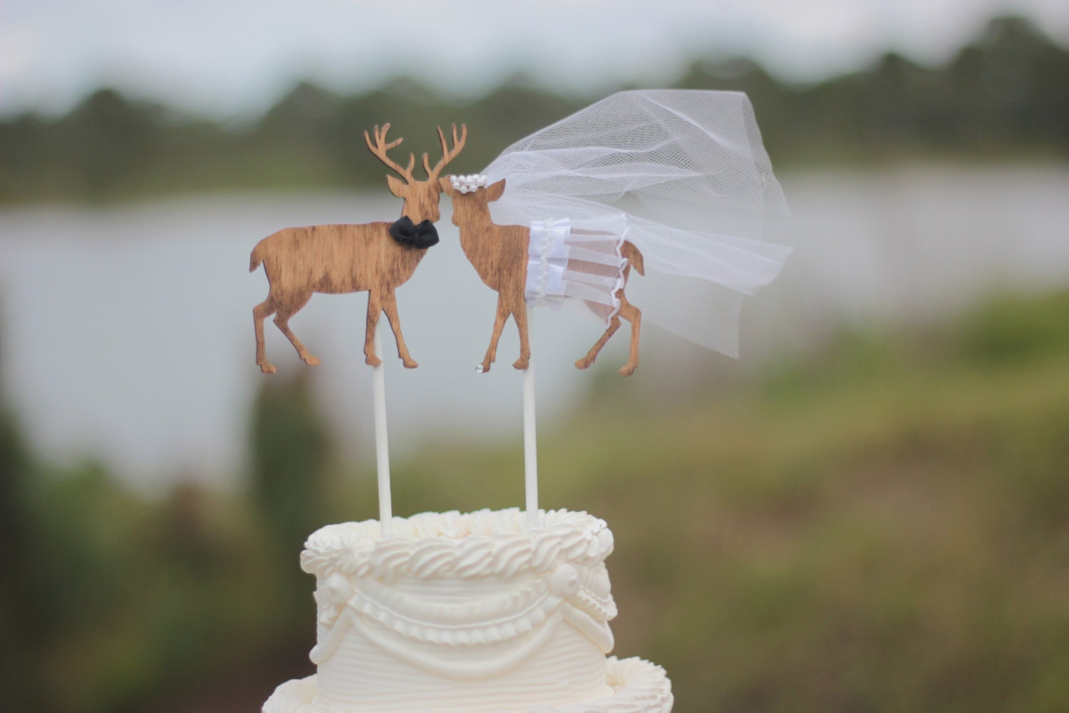 Rustic Wedding Cake Toppers