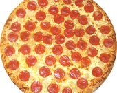 Last One. 72-Piece Round Hand Made JIGSAW PUZZLE. Pepperoni Pizza. Medium Difficulty.