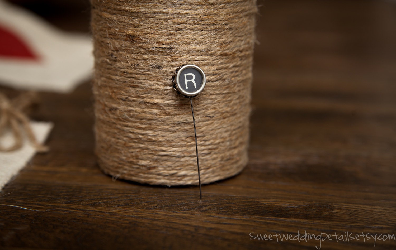 Typewriter Key Bouquet Pin for your wedding bouquet