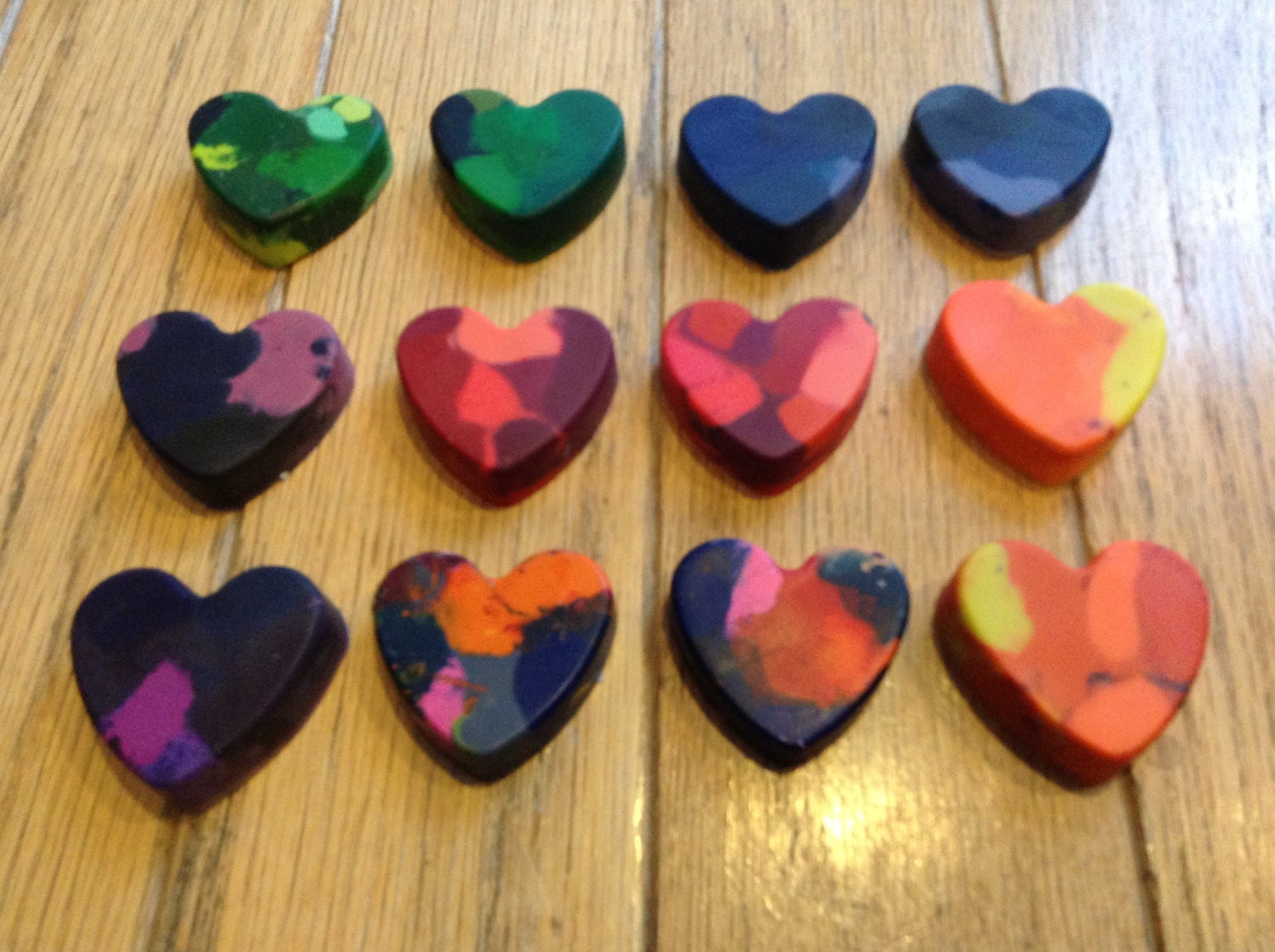 Heart Shaped Crayons - Rainbow assortment