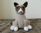 Grumpy Cat plush doll crochet amigurumi kitty meme internet funny Tard Tardar Sauce