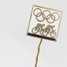 Soviet pin ride my bike the five Olympic rings white badge cycling
