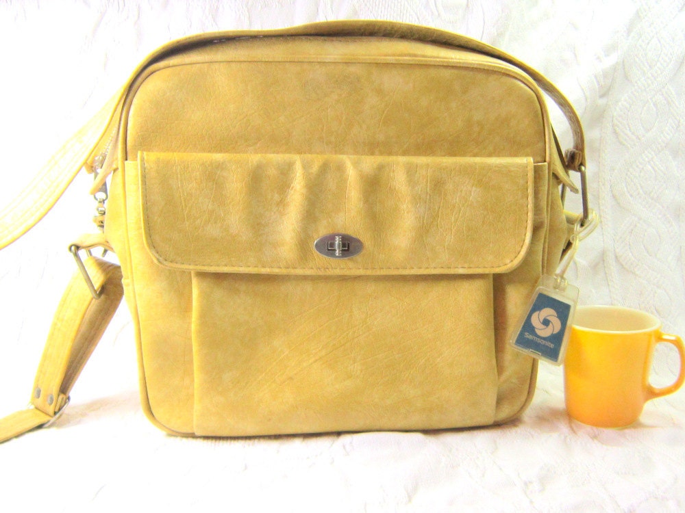 Vintage Bag Luggage Weekender Tote Suitcase Soft Sided travel Gift for Her Purse Shoulder Bag Gift for Her Spring Break Yellow Retro