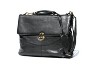 black leather briefcase