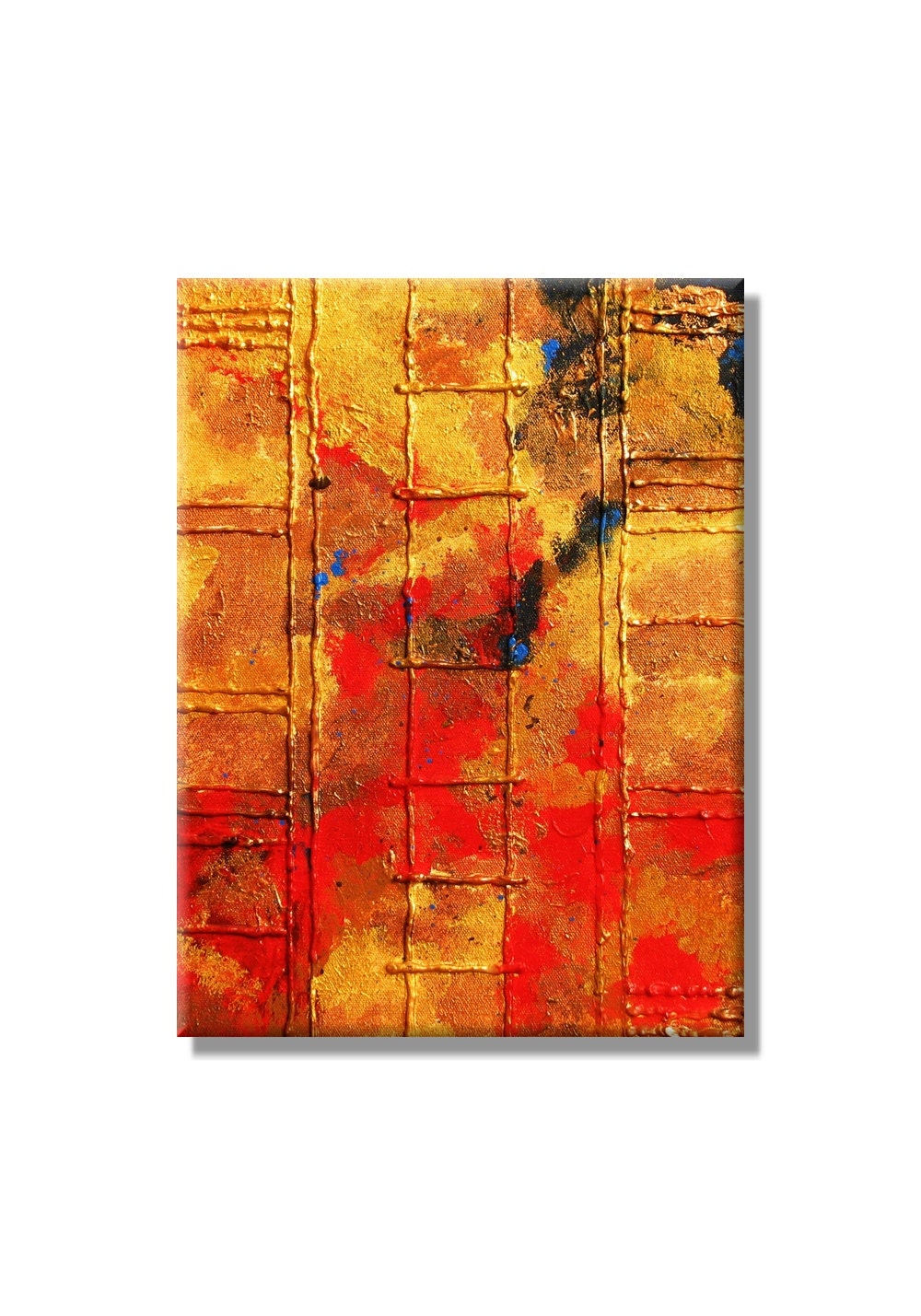 Original Modern Abstract Handpainted Acrylic Thick 3d Texture Impasto Palette Knife Painting. Size 12 x 16.