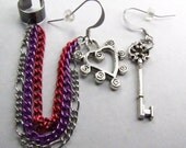 Heart And Key EarCuff/Earrings