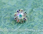 Rhinestone Buttons "Cleopatra"(11mm) RS-001 in Opal- 5 piece set