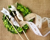 burlap and lace . 50 wedding wands . for a cottage chic wedding instead of rice