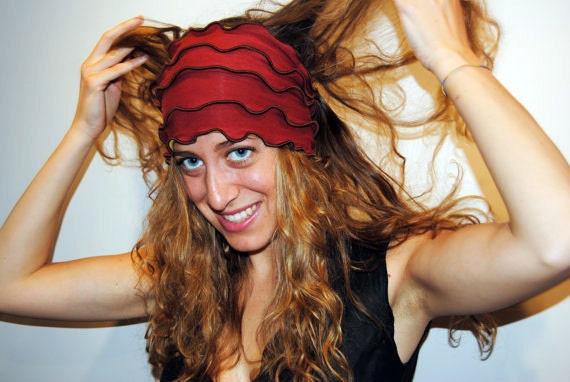 Paprika Headband with Brown Stitching - LizaJaneNorman