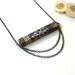 Wood Necklace Geometric Necklace Simple Wooden Pendant