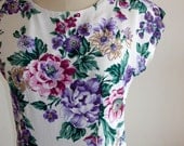 Romantic Ruffle Dress /// 80's Vintage Florals