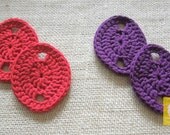 Oval Crochet earrings - Navy Blue - EYWA