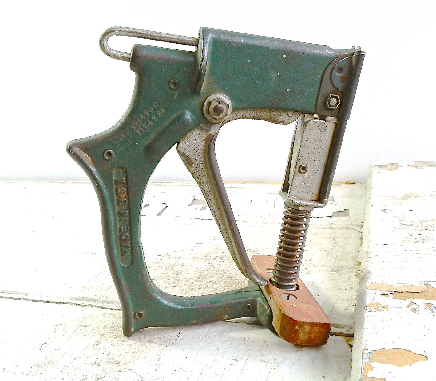 Vintage Stapler Framing Tool Fletcher No. 1 Handheld Stapler Gun Fathers Day Artwork Frames