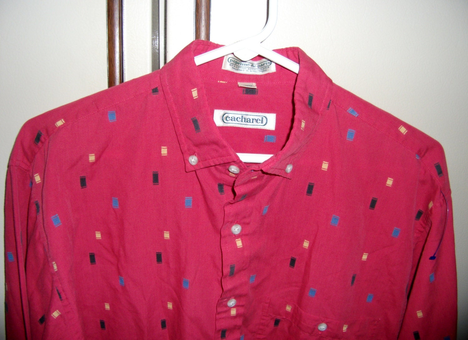 Vintage Men's Long Sleeve Cacharel Shirt Medium fits to 44" chest Only 10 USD
