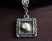 Real human baby tooth velvet choker