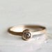 Brownie grey rose cut diamond ring. Engagement. A champagne diamond. Deer.