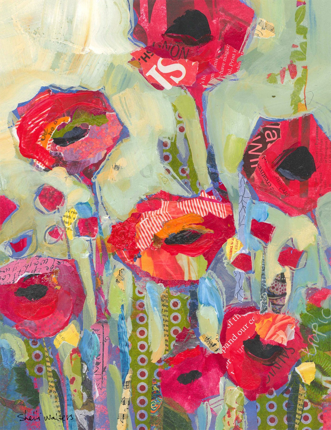 Poppies Red Flowers Original Painting