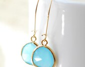 Bridesmaid Gifts Bridal Accessories Dangle Earrings Ocean Blue Earrings Wedding Bridesmaid Earrings Limon Bijoux