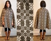 Vintage 60s Psychedelic Wool Cape