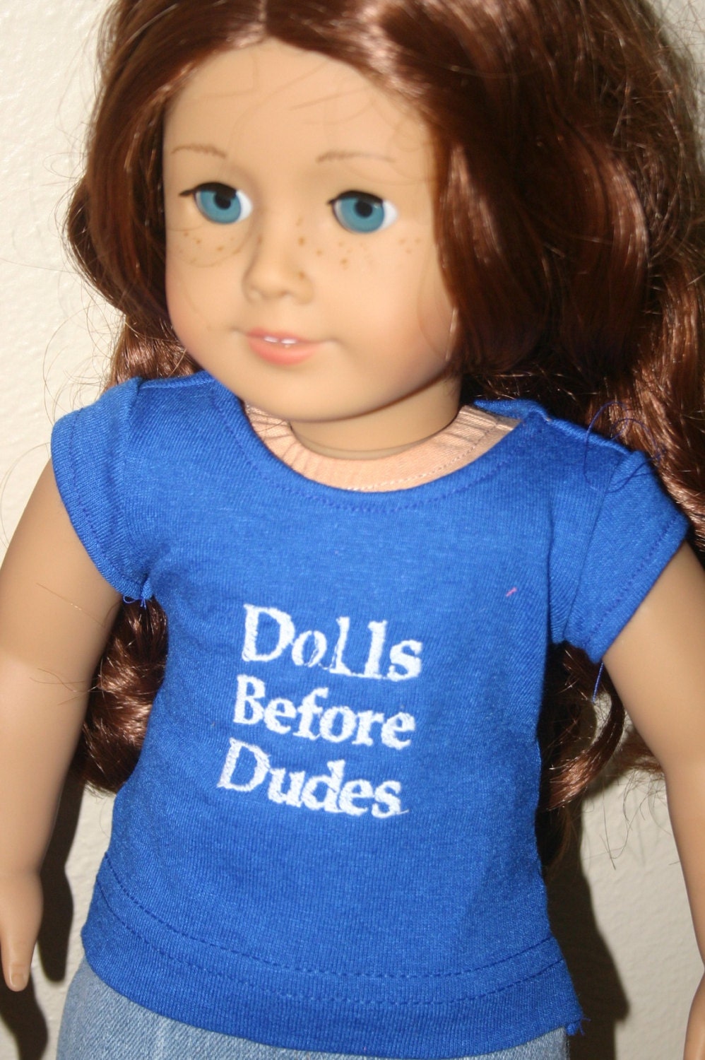 Reserved for Rhyan Goldsborough's Dolls before dudes T-Shirt to fit 18 inch american girl or similar doll