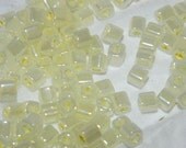 Toho 4mm Ceylon Banana Cream Glass Cube Beads