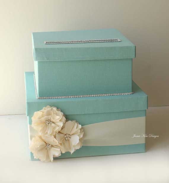 Lovely Wedding Card Box Money Box Gift Card Box - Custom Made to Order (choose your own colors)